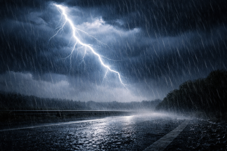 Depressão KRISTIN traz chuva intensa e ventos até 100 km/h ao Vale do Tejo esta madrugada