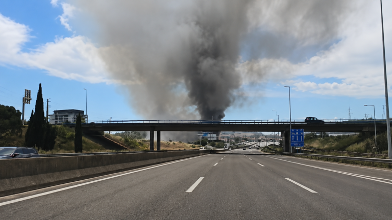 Bombeiro ferido em incêndio na DHL de Alverca