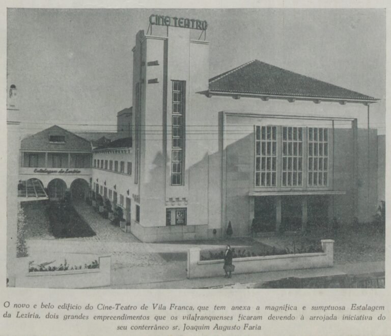 O antigo cinema de Vila Franca. Foto Arquivo Municipal de VFX