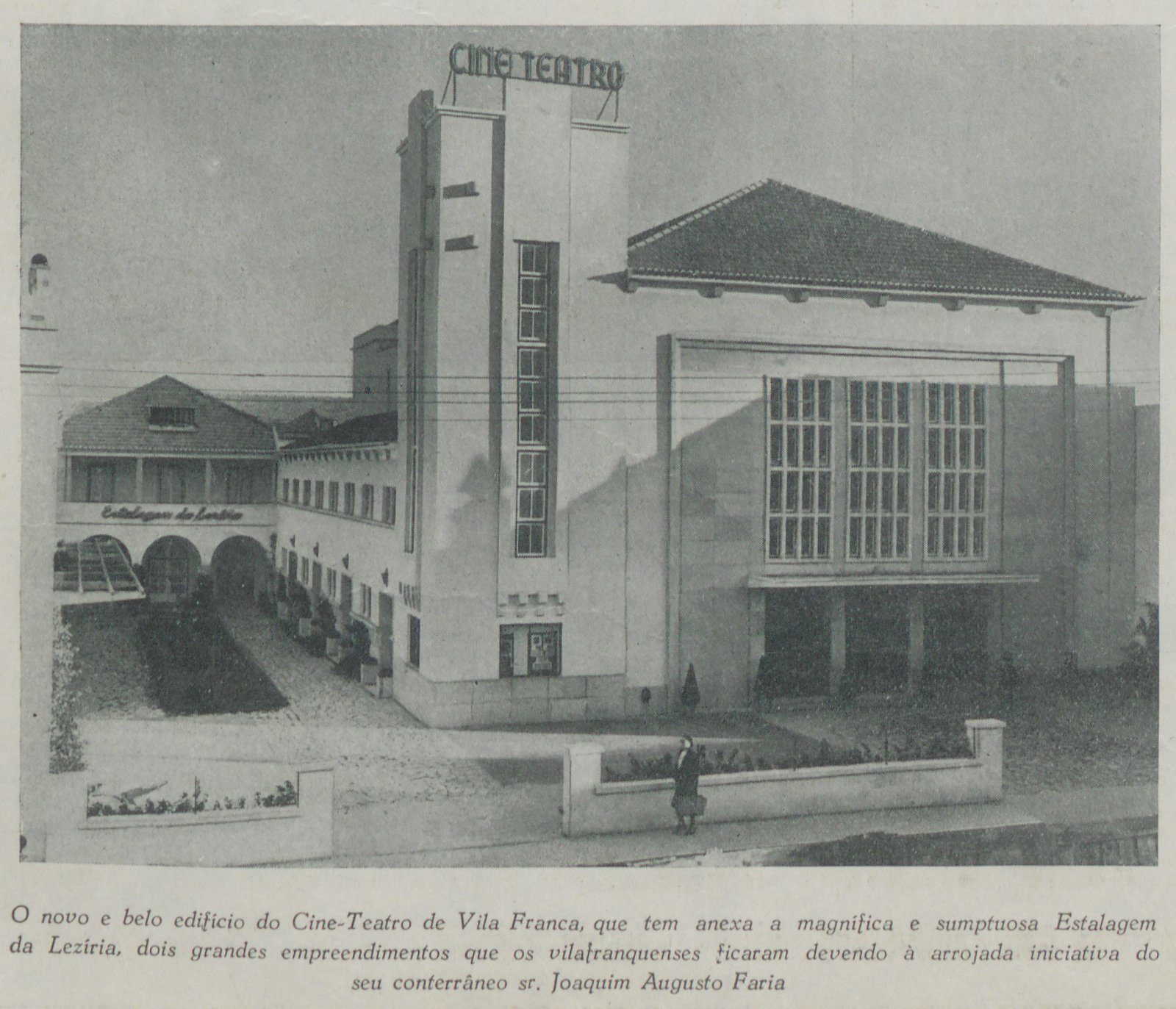O antigo cinema de Vila Franca. Foto Arquivo Municipal de VFX