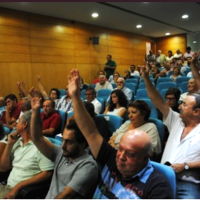 Momento em que a Assembleia Municipal votou o aditamento ao contrato em 2015