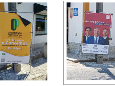 Foto enviada pelo PSD de Azambuja, que segundo este partido representa o antes e depois