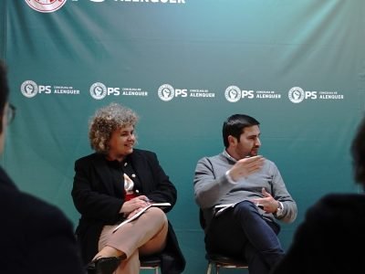 João Nicolau com a atual vereadora Cláudia Luís que deverá fazer parte das suas listas