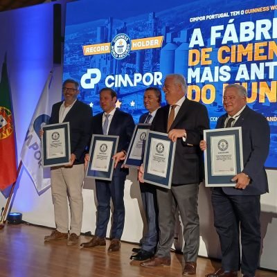 CIMPOR de Alhandra entra para o Guinness como a fábrica de cimento mais antiga do mundo em produção contínua