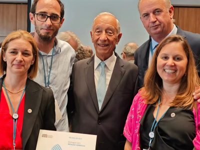 Equipa do município recebe o prémio das mãos do presidente da República