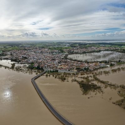 Cenário de cheias no concelho de Benavente
