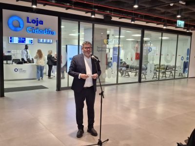 Fernando Paulo Ferreira esta manhã na inauguração da Loja do Cidadão em Alverca