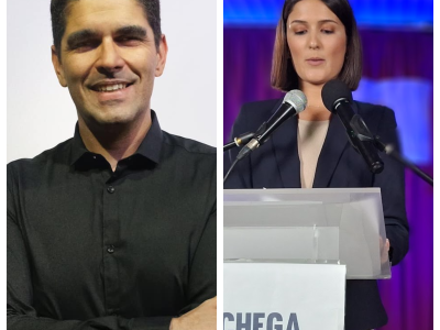 Ricardo Miguel, assessor político ligado à CDU, e Briana Batalha, prestadora de serviços ao grupo municipal do Chega em Vila Franca de Xira