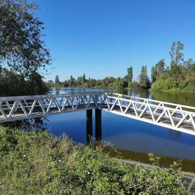 Ponte Pedonal em causa_ foto: Renato Nunes